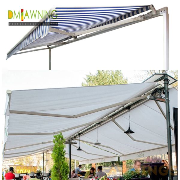 Double Sides Balcony Retractable Awning For Sunshade Wind