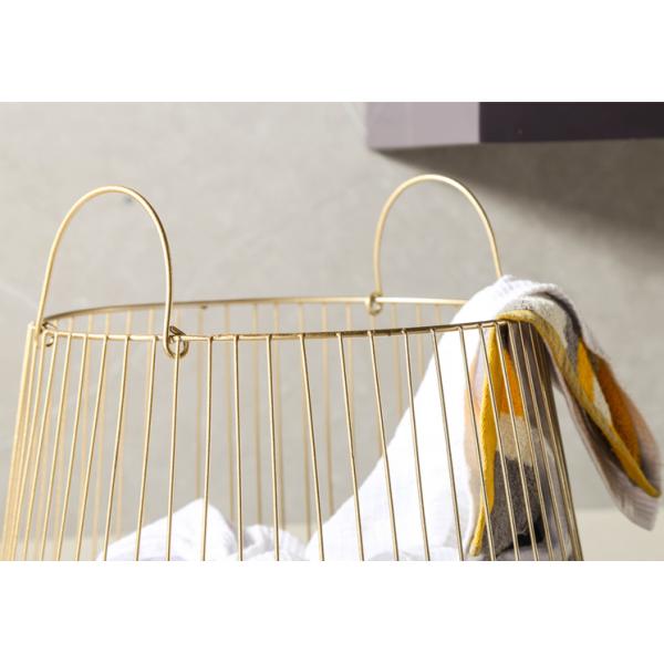 Nordic Metal Basket Iron Hotel Dirty Clothes Basket Bathroom Basket Toy Basket