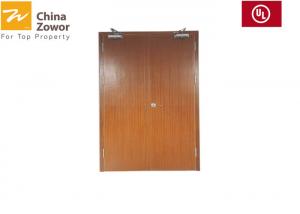 Buy cheap BS Certified Fireproof Wooden Doors With Vision Panel/ Melamine Finish/ China Fir Skeleton product