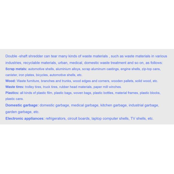 40 Tons Capacity Twin Shaft Plastic Shredder E Waste Scrap Metal Recycling Machine