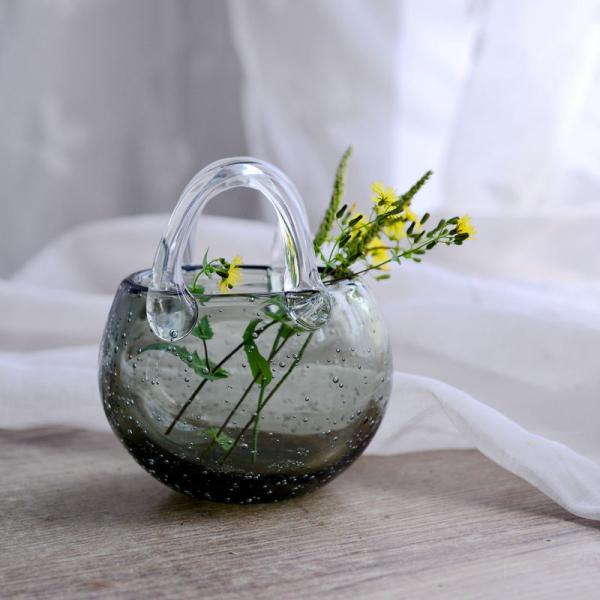 Transparent Custom Hemispherical Glass Flowerpot