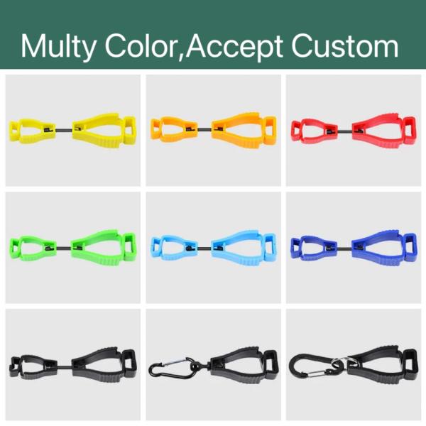 Custom Plastic Glove Clip Safety Interlock Multi-Color Plastic Glove Clip