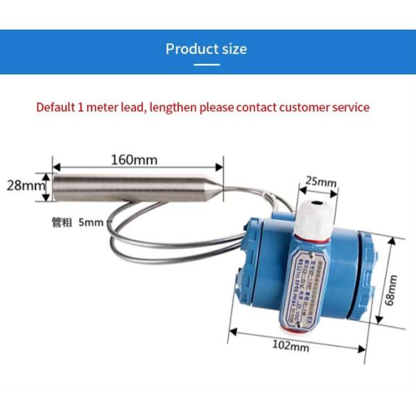 RS485 0 10v 4-20mA Hydrostatic Submersible Water Tank Probe Electronic Capacitive Liquid Level Transmitter Sensor for De