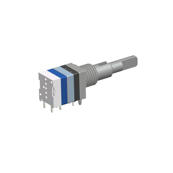Double Shaft Integrated Absolute Rotary Encoder Potentiometer With Rotary Switch