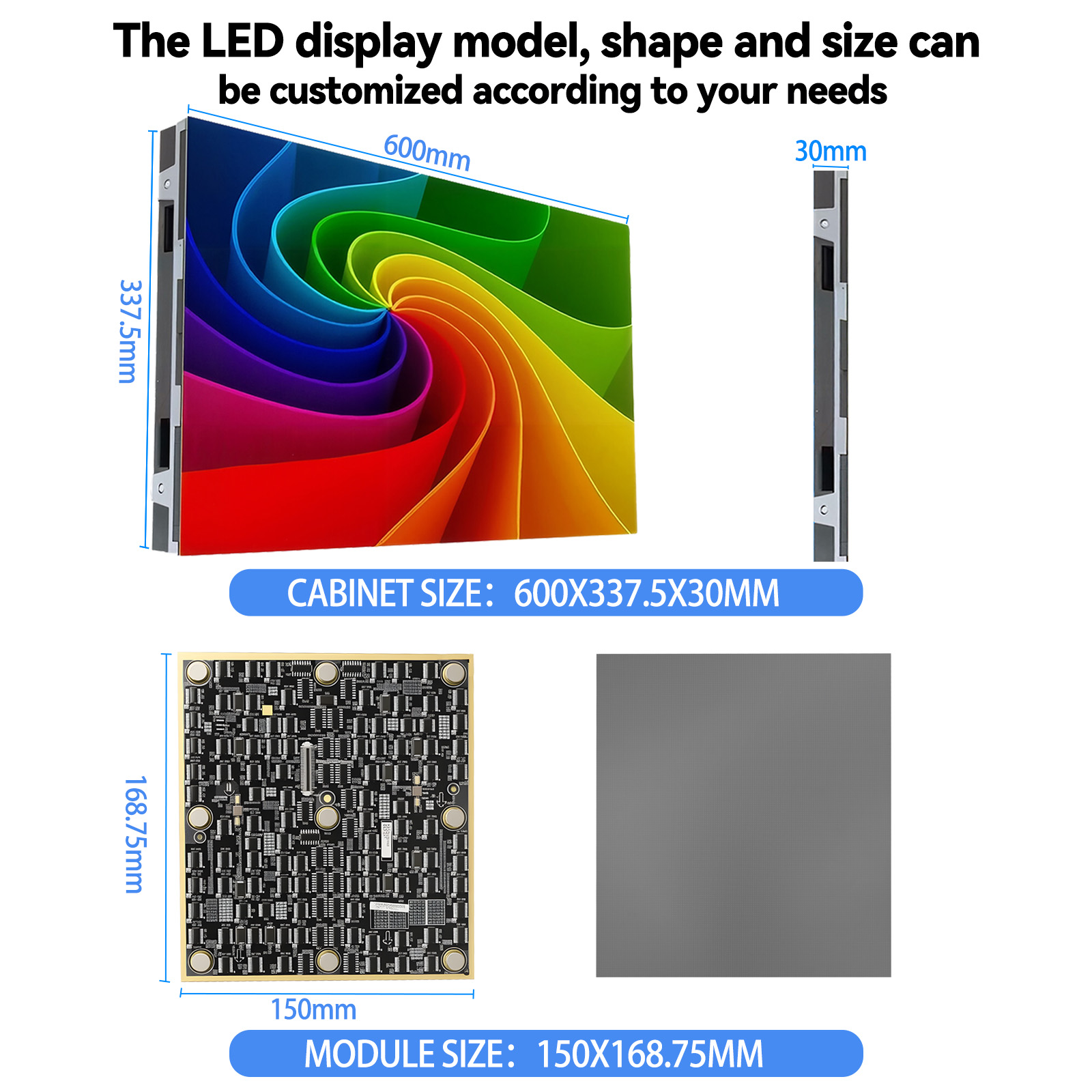 P0.9 P1.25 P1.5 COB LED Display 1000cd Brightness 3840Hz Refresh