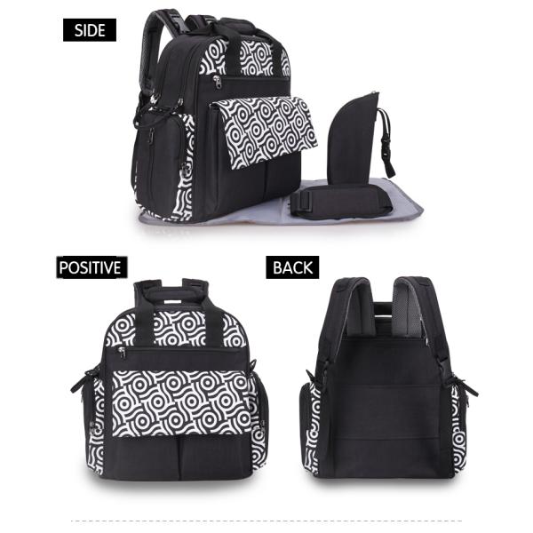 Large Capacity Maternity Mummy Diaper Bag Multi-functional Travel Backpack with Stroller Strap with Changing Station