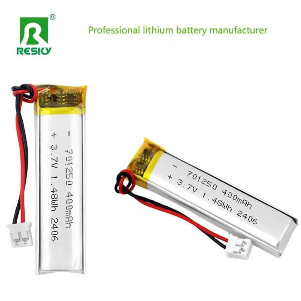 Lithium Polymer Battery Pack 701250 3.7V 400mAh 1.48wh Power Li-Polymer Battery For Smart Lock
