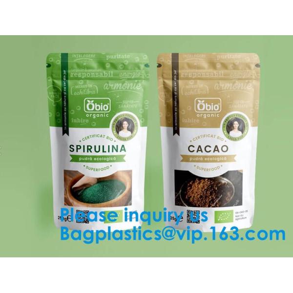 Stand Up k Logo Printed Kraft Craft Paper Bags Food Grade Stand Up Zipper Frozen Pouch Bag Bagease Bagplastics