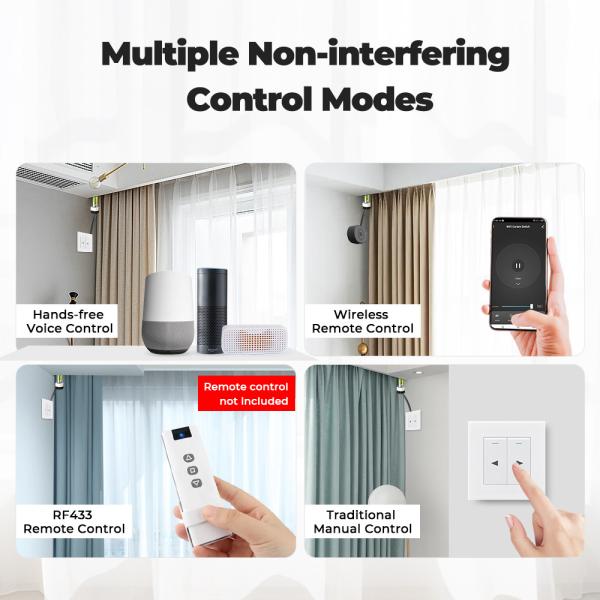 SMATRUL Tuya WiFi RF433 Smart Curtain Switch Module,Designed for Electric Roller Shutters,Work for Alexa and Google Home