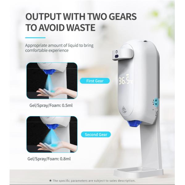 Intelligent 1.1L Automatic Soap Dispensers With Forehead Thermometer