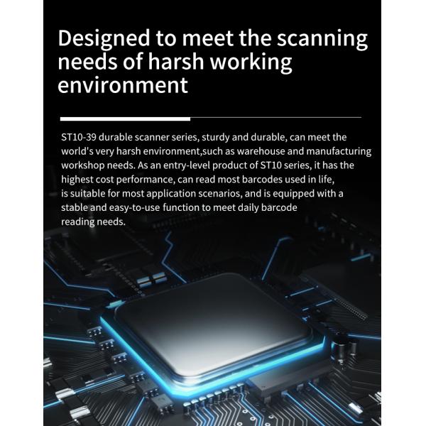 QR Code Reader 1D 2D Industrial 2.4GHz Wireless Barcode Scanner for Courier Logistics