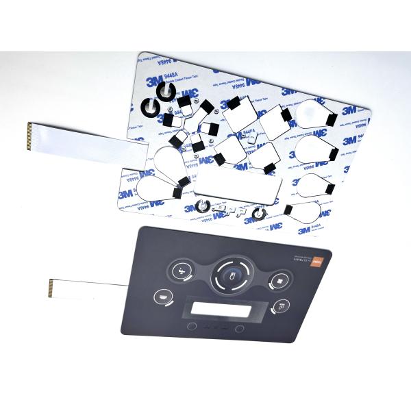 LED Backlight Screen Printing Momentary Tactile Push Button Switch With Transparent Window Display