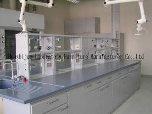 Buy cheap Chemical Laboratory Working Table Non - Slip Adjust Feet With Reagent Shelf product