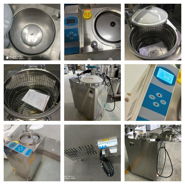 75 Liters Stainless Steel Vertical Autoclave Quick Open Optional Drying Function