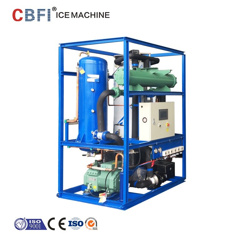 TV10 ~ TV300 Freon Refrigeration System Ice Tube Machine with PLC Siemens System