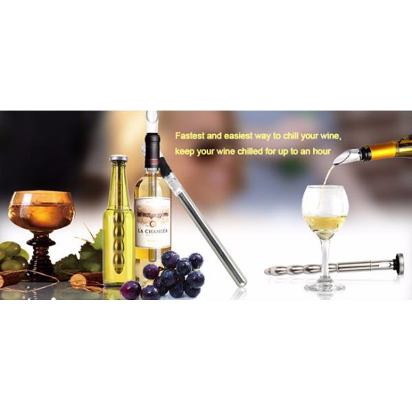 Home Bar Ice Wine Chiller With Pourer Beer Drink Cooling Accessory Colored