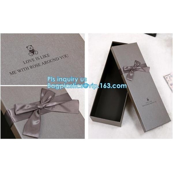 New product custom handmade small luxury wedding paper jewellery white gift box with ribbon closure,Silk Customised Pock