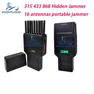 China 16 Antennas 12000mAh 12w Hidden Mobile Signal Jammer 2G 3G 4G GPS WiFi 5G on sale