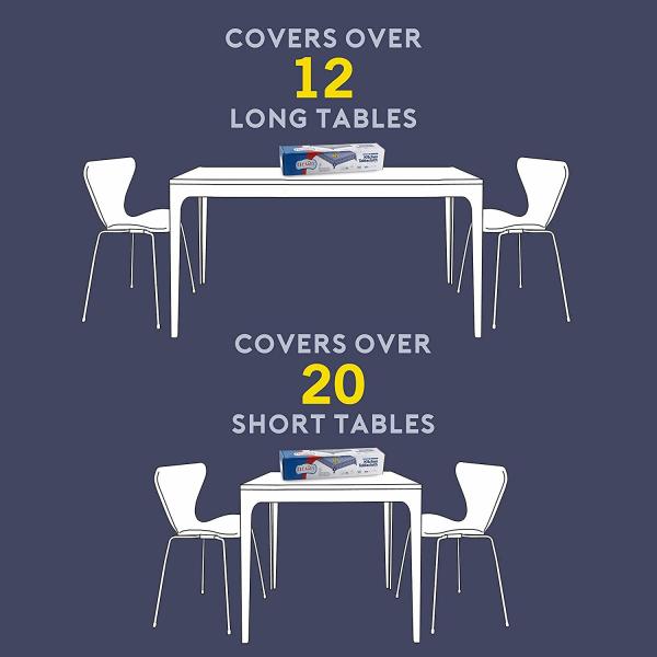 Blue Picnic Disposable Plastic Table Skirts , Party Tablecloth Roll With Self Cutter Box