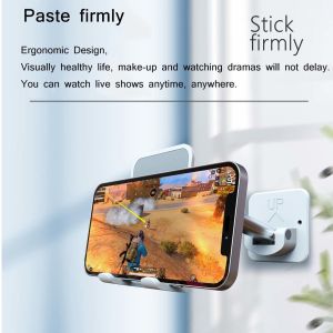 Adjustable Folding Desktop Phone Stand With Sucker / Telescopic Arm