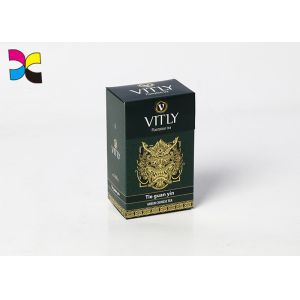 Buy cheap Tea Delicate Custom Packaging Boxes Golden Foil Chinese Traditional Style Cigarette product