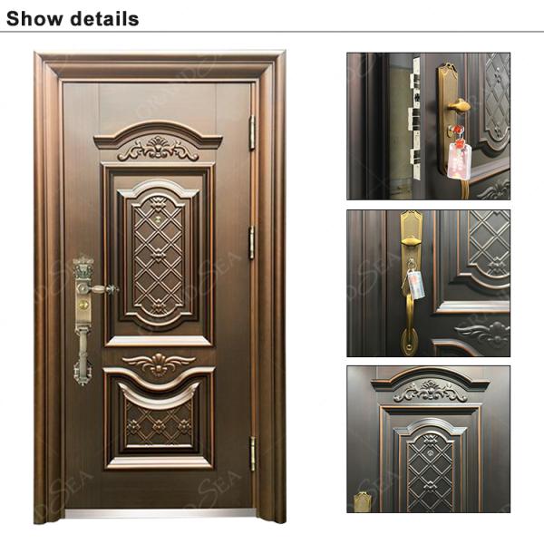 New Design Metal 2050x960/860 mm Steel Door Used Exterior Prices