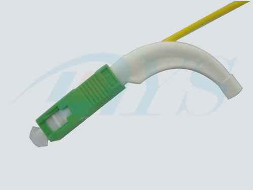 SC / APC Single Mode Optical Fiber Connectors With 90 Degree Boots