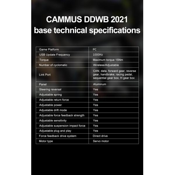 Cammus Motion Sim Racing Simulator Direct Drive Wheelbase