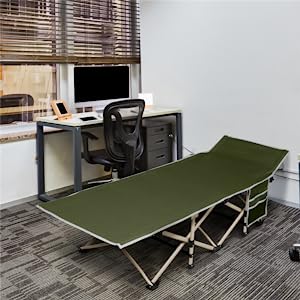 Folding Camping Cot, Portable Foldable ornaments Cot, Canvas Sleeping Bed, Outdoor Comfortable Lightweight Camp Bed