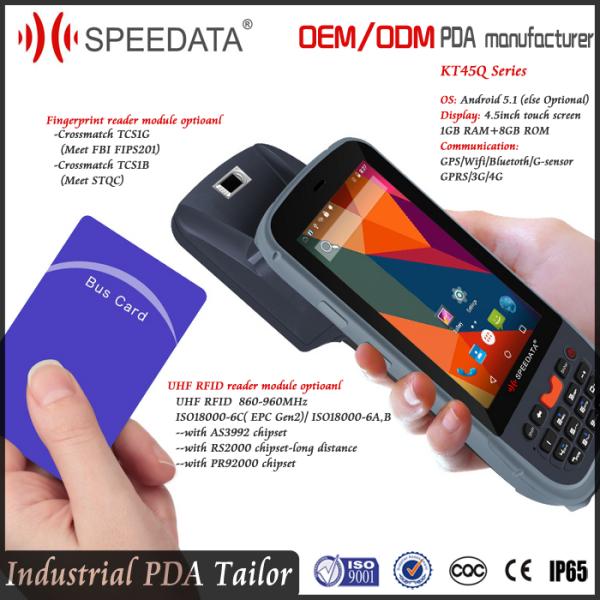 Rugged Mobile PDA Android Rfid Handheld Readers with 900Mhz Modules