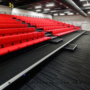 China TUV Standard Damp Proof Indoor Retractable Bleacher Seating on sale