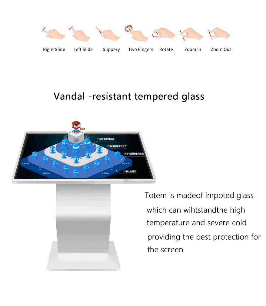 350cd/M2 Touch Screen Self Service Kiosk 1920 X 1080 Vertical Touch Screen