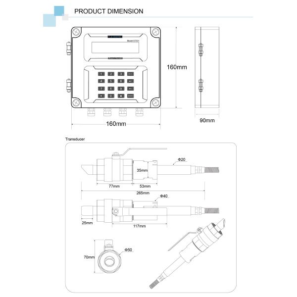 ST501 Fixed Time Difference Insertion Type Ultrasonic Flowmeter