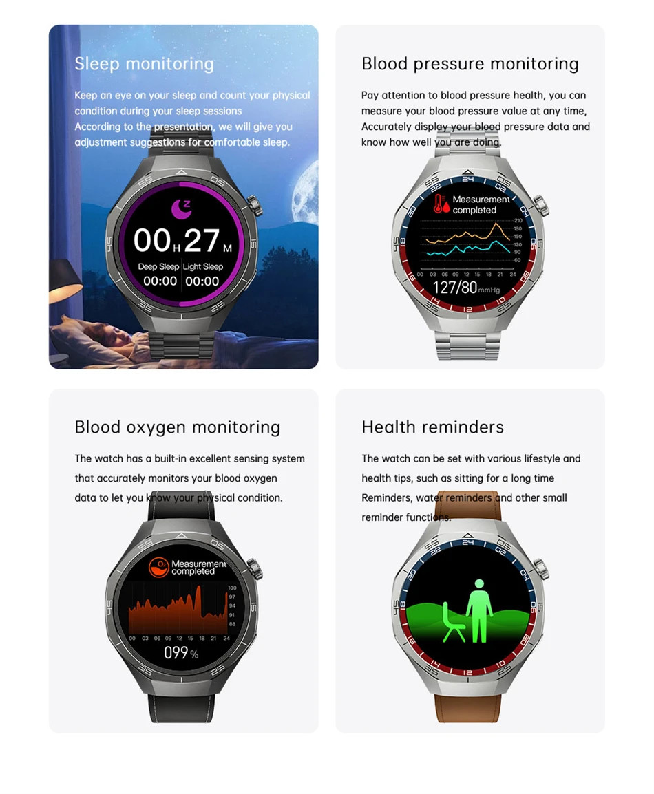 SK40 AMOLED HD Screen Smart Watch Men NFC GPS Tracking Heart Rate Compass Ul