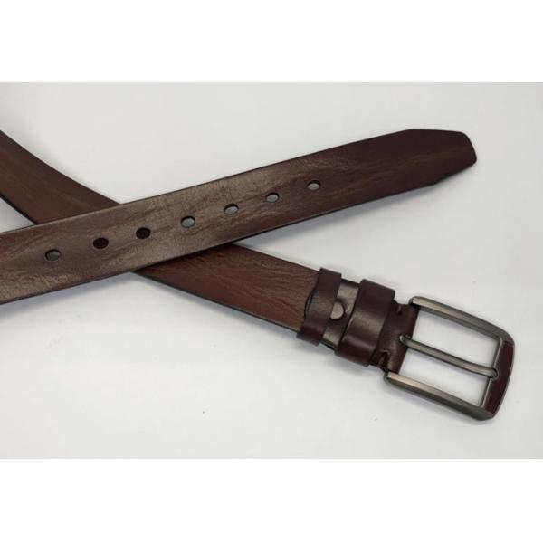Genuine Mens Casual Leather Belt 3.8cm Width With Inlaid Leather Buckle