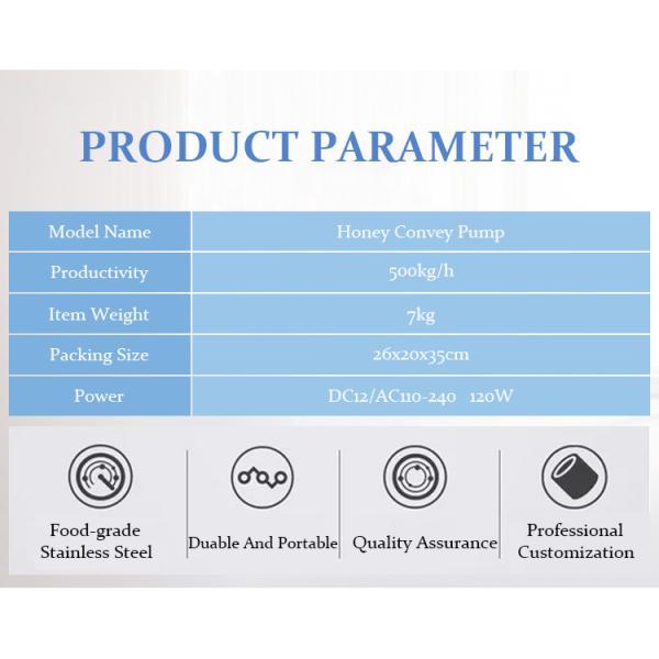 500kg/H Transfer Electric Honey Pump For Honey Tomato Paste