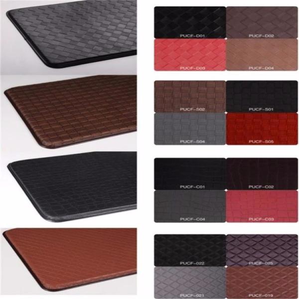 Black Grid pattern pu anti fatigue mat with NBR foam