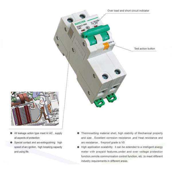 SUNTREE 2 Pole Earth Leakage RCBO Circuit Breaker