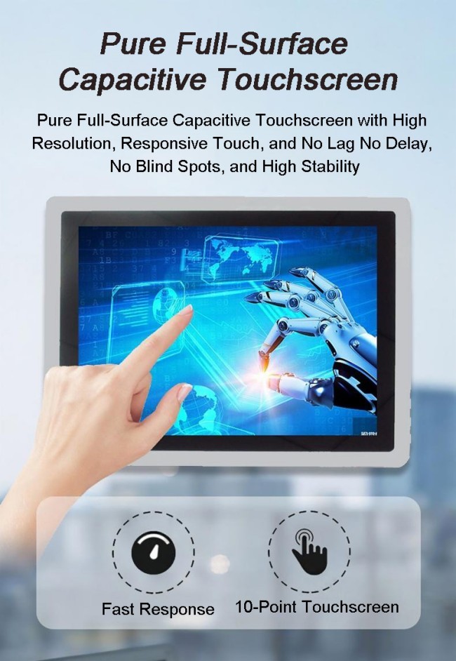 21.5 Inch Embedded Fully Enclosed Touch Displays for HMI Automation Smart Home Waterproof Dustproof