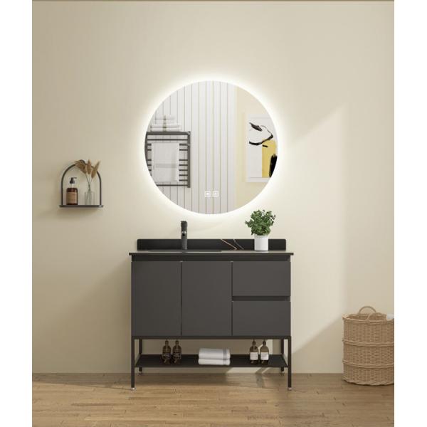 Acrylic Finish Bathroom Vanity Units Cabinet Solid Color With Drawer