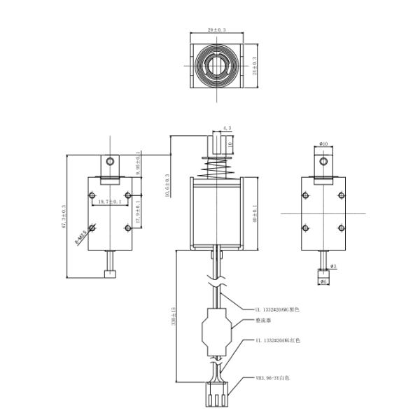 AC 110V Push Pull Tubular Magnetic Solenoid For Cabinet Lock