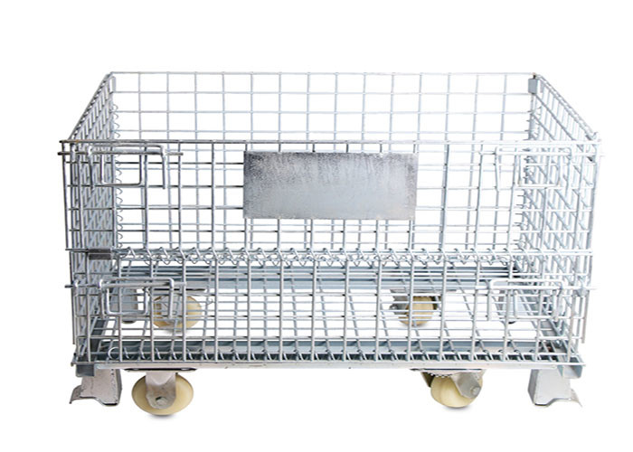 6mm Wire Mesh Container , 304 ss Warehouse Wire Container