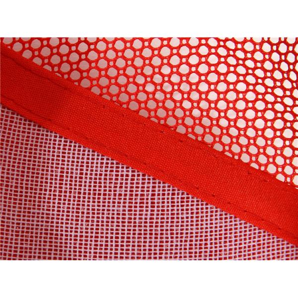 60cm Baseball Breathable Mesh Caps Embroidery SGS Red Color Cotton Canvas