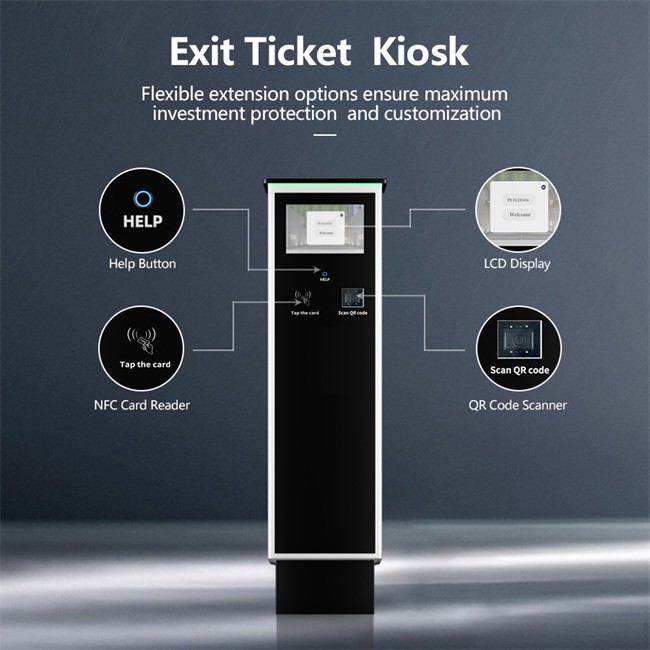 Multi-Payment Parking Ticket Kiosk 10.1-inch LCD Screen With NFC, POS & QR Code