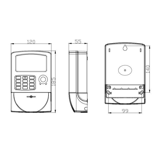 Split Keypad Single Phase Prepaid electricity meter