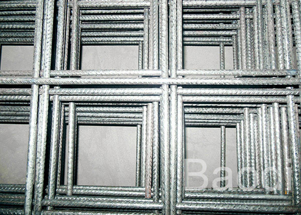 Airport Strong Rebar Concrete Wire Mesh Panels With Rectangular Grids / Square