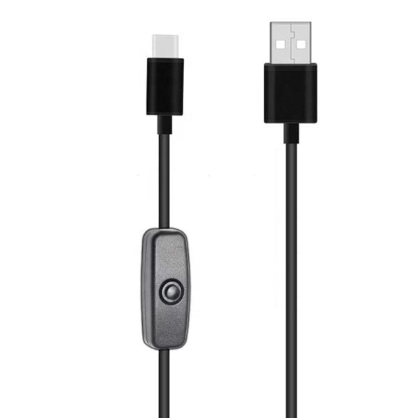 1m 5V 3A USB Type C Cable with Switch ON OFF for Raspberry Pi