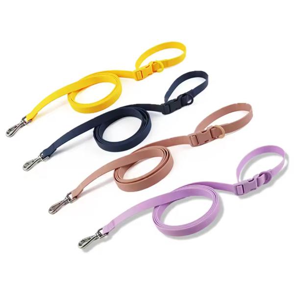 Custom Logo Pet Collar PVC Dog Collar And Leash Set Waterproof