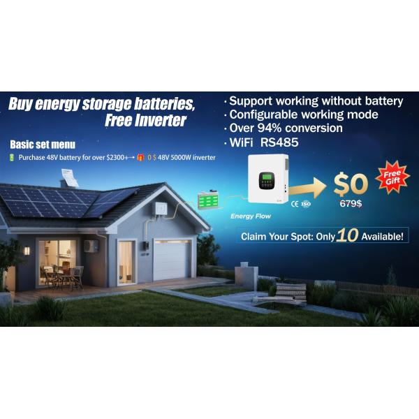 Efficient Conversion Of 51.2 Volt Lithium Battery 10KW Off Grid Solar Energy Storage System Kit For Home Solar Energy System