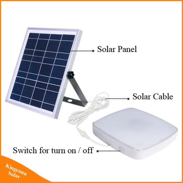 Dimmable Solar Ceiling Light Emergency Mode IP65 Waterproof Balcony Hallway Lamp